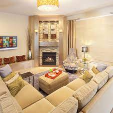 At least one piece of. Fireplace Sectional Houzz