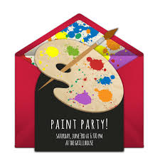 Free Paint Party Invitations Paint Party Invitations Art Party Invitations Birthday Invitations