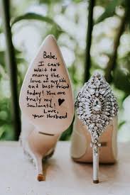 Beautiful Wedding Shoes Idea With Special Love Note From Groom Weddingphoto Weddingshoes Bridegif Beautiful Wedding Shoes Wedding Notes Beautiful Weddings