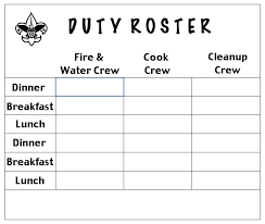 patrol duty roster troop leader resources