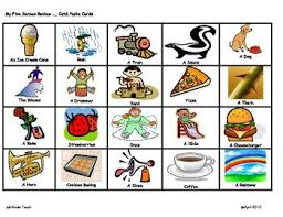Five Senses Sorting Chart Activity
