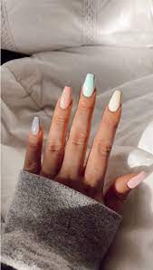 Skin Care Ideas Pastel Nail Ideas Pastel Nail Ideas Glitter New Nail Ideas Ski Nail Designs Summer Acrylic Stylish Nails Acrylic Nails Coffin Short