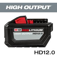 milwaukee m18 18 volt lithium ion high output 12 0ah battery pack