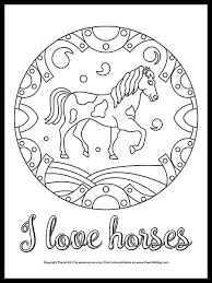 Show your kids a fun way to learn the abcs with alphabet printables they can color. I Love Horses Free Horse Coloring Page The Art Kit