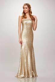 Glam Strapless Gold Sequin Floor Length Bridesmaid Dress Idea From Theia S Bridesma Theia Bridesmaid Designer Bridesmaid Dresses Bridesmaid Dresses Strapless