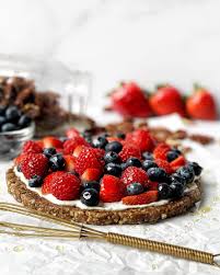 Fresh strawberry pie cookie cups. Healthy No Bake Fruit Tart With Honey Glaze Donut Worry Be Healthy