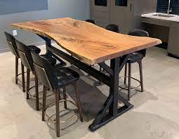Red Oak Live Edge Table Live Edge Furniture Metal Furniture Design Live Edge Table