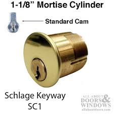1 1 8 Inch Mortise Cylinder 5 Pin Schlage Keyway Choose Color
