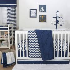 Watercolor floral navy blue and pink collection crib bedding. The Peanut Shell 3 Piece Baby Crib Bedding Set Navy Blue Pintuck And Chevron Zig Zag 100 Cotton Quilt Crib Skirt And Sheet Walmart Com Walmart Com