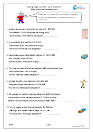 Great savings free delivery / collection on many items. Adding Large Numbers Word Problems Addition For Year 6 Age 10 11 By Urbrainy Com