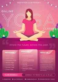 Yoga flyer poster design yoga design wellness design world yoga day design corporate design yoga poster design webinar design. Online Yoga Classes Free Psd Template Psddaddy Com