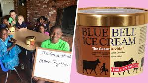 Mixed Race Family Blue Bell Change Ice Cream Great Divide Flavor