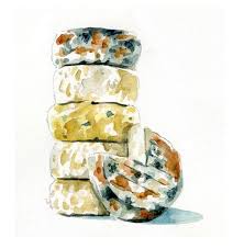 Picodon Fromage Aquarelle Les Arts Illustrations De Livres Art De Vivre