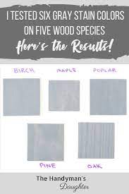 | free samples & catalog | applicator referrals 6 Grey Wood Stain Colors On 5 Different Wood Species Staining Wood Grey Stained Wood Wood Stain Colors