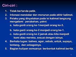 Mulai dari pengertian kalimat langsung, pengertian kalimat. Ppt Kalimat Langsung Dan Kalimat Tidak Langsung Powerpoint Presentation Id 5816502