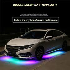It comes with 4 strips. 12v Under Car Led Lights Underglow Flexible Strip Lights Rgb Decorative Atmosphere Under Lamp Car Chassis Underbody System Light Decorative Lamp Aliexpress