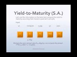 Bond Semi Annual Yield To Maturity Youtube