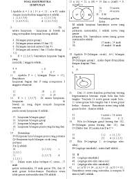 Vii / ganjil bentuk tes: Soal Himpunan Kelas Vii Pdf