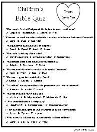 These 10 easy bible trivia questions are taken from bible subjects most kids … Childrens Bible Quiz Food For Those Growing Minds
