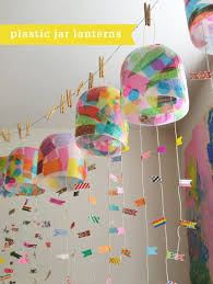 Plastic Jar Lanterns With Kids Recycled Art Projects Kids Art Projects Recycled Art