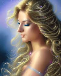 Atemberaubende magische Pferdemähne mit vollem Gesicht, lang, gewellt,  lockig, funkelnd · Creative Fabrica