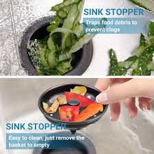 · prepare the drain and sink . Buy Kone Kitchen Sink Stopper And Strainer 2 Pack Oil Rubbed Bronze Sink Basket Strainer Replacement For Standard 3 1 2 Inch Drain Stainless Steel Orb Body Metal Center Knob With Rubber Drain Stopper