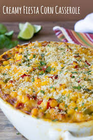 Creamy Fiesta Corn Casserole Thyme For Cocktails Recipe Corn Casserole Recipe Corn Dishes Veggie Dishes