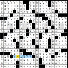 Signed, rex parker, king of crossworld. Rex Parker Does The Nyt Crossword Puzzle Leave Off As The Last Word Of A Sea Creatures That May Employ Camouflage When Hunting Beginning Of The Joint Army Navy Phonetic Alphabet