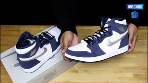 Unboxing Air Jordan 1 Midnight Navy Co Jp Youtube