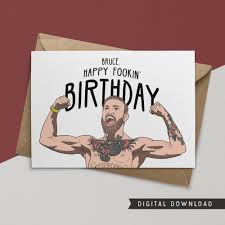 Buy 1 Get 1 Free Birthday Card Instant Download Conor Etsy In 2021 Birthday Cards Funny Birthday Cards Funny Greeting Cards