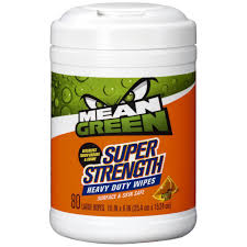 Mean green is the cheapest and simply the best hand cleaner available! Mean Green 80 Count Super Strength Heavy Duty Wipes 4 Pack 73157 The Home Depot