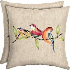 Product title mainstays solid tan 43 x 20 in. Mainstays Outdoor Patio 16 Square Toss Pillow Set Of 2 Birds Walmart Com Toss Pillows Pillows Outdoor Pillows