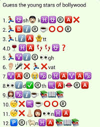I will show you how to make a custom puzzle. Whatsapp Puzzles Guess The Names Of Young Stars Of Bollywood From Emoticons And Smileys Bhavinionline Com