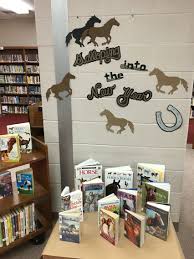 Horse Library Display Galloping Into The New Year Library Book Displays Library Displays Book Display
