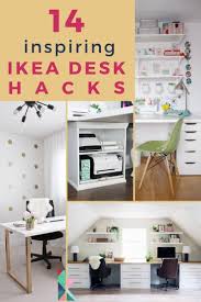 14 Inspiring Ikea Desk Hacks You Will Love Kaleidoscope Living Ikea Desk Hack Office Furniture Diy Ikea Desk