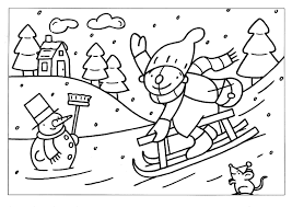 Pin Van Hannelies Hak Op Thema Winter Winter Knutselen Winter Kleurplaten
