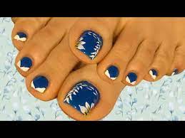 Uñas decoradas azul marino are a topic that is being searched for and liked by netizens today. Diseno Para Unas De Pies En Color Azul Youtube