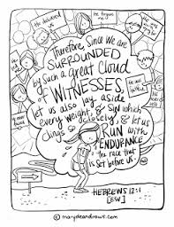 Facebook is showing information to help you better understand the purpose of a page. Surrounded By Witnesses A Hebrews 12 1 Bible Verse Coloring Page