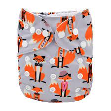 Fox Baby Cloth Diaper Cover Nappy Reusable Washable Adjustable Waterproof Pocket Wish