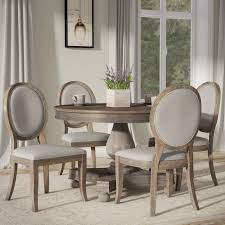 Rustic Yet Elegant This Hallows Creek 5 Piece Dining Set Adds Understated Beauty To Any Dining Space Th Round Dining Room Dining Room Sets Dining Room Design