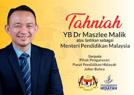 Check spelling or type a new query. Tahniah Yb Dr Maszlee Malik Pusat Pendidikan Hidayah