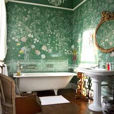 For a unique bathroom decor, you can choose some decorative and appealing holders for placing toothbrush, napkins. Rockabilly Swim On Twitter Bathroom Inspiration De Gournay Wallpaper Beautiful Bathrooms