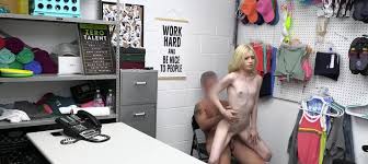 Tiny teen thief Minxx Marii busted by a much older Lost Prevention officer