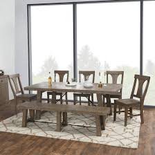 Anchor your dining room in a clean, transitional style with this dapper dining table. Mcdonnell 8 Piece Extendable Solid Wood Dining Set Reviews Birch Lane