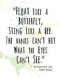 The hands can't hit what the eyes can't see. Muhammad Ali Quote Float Like A Butterfly Bee Dictionary Book Page Art Framed Indian South Asian Tapestries Home Garden