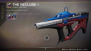 How to unlock recluse smg in season of the drifter in destiny 2. Bob Dunn He Him On Twitter Recluse Necrosis Skin Bold Statement Shader Spidermansmg Destiny2