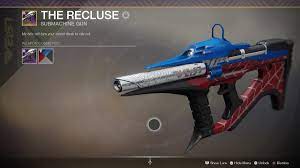 How to unlock recluse smg in season of the drifter in destiny 2. Bob Dunn He Him On Twitter Recluse Necrosis Skin Bold Statement Shader Spidermansmg Destiny2