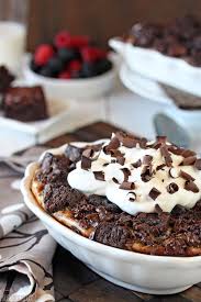 Brownie Bread Pudding This Is Definitely A Dessert For Serious Chocoholics Only But If You Fall Into That Category Oh M Desserts Dessert Bread Eat Dessert