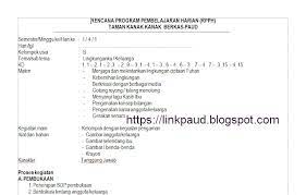 1 0 3 rpph paud kurikulum 2013 tema keluargaku subtema anggota keluarga. Rpph Tema Lingkungan Usia 5 6 Tahun Semester 1 Kurikulum 2013 Link Paud