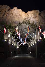 Start of the lighting ceremony. Mount Rushmore At Night Photograph By Twenty Two North Photography